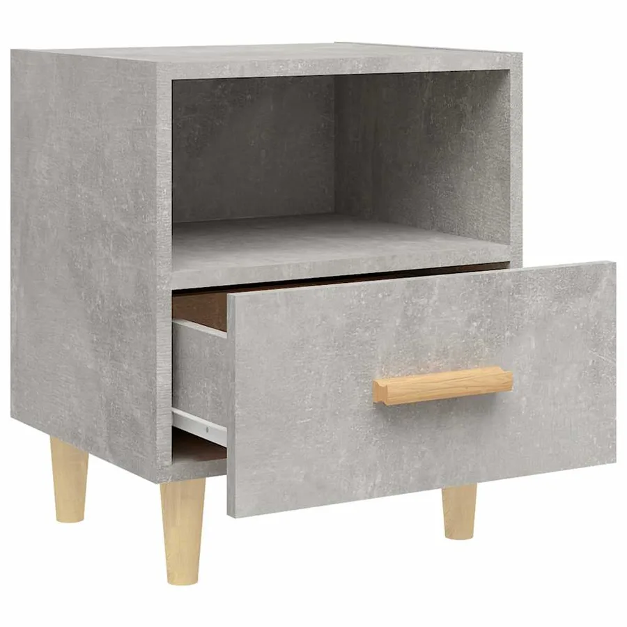 Tables de chevet 2 pcs Gris béton 40x35x47 cm - 6