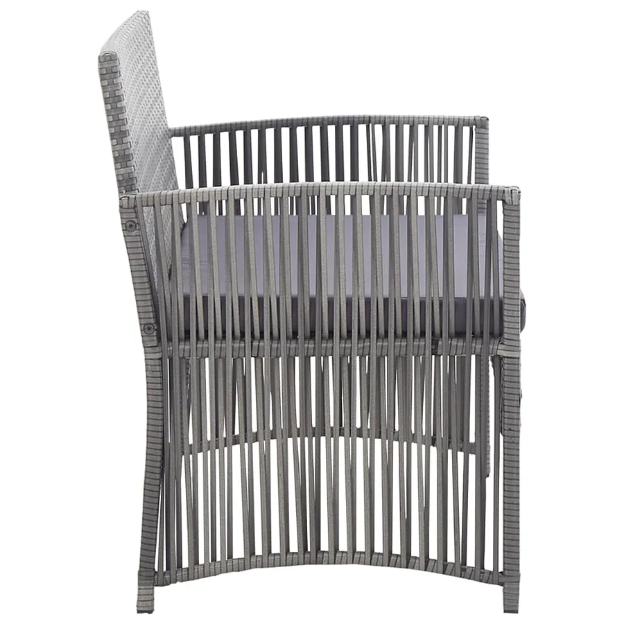 Salon de jardin 4 pcs avec coussin Résine tressée Anthracite - 14