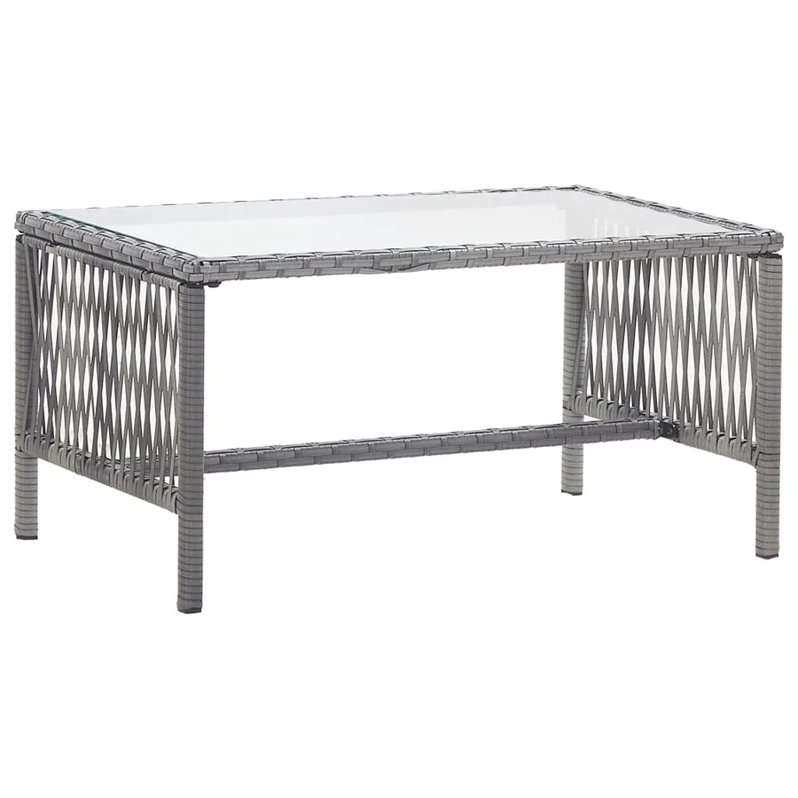 Salon de jardin 4 pcs avec coussin Résine tressée Anthracite - 3
