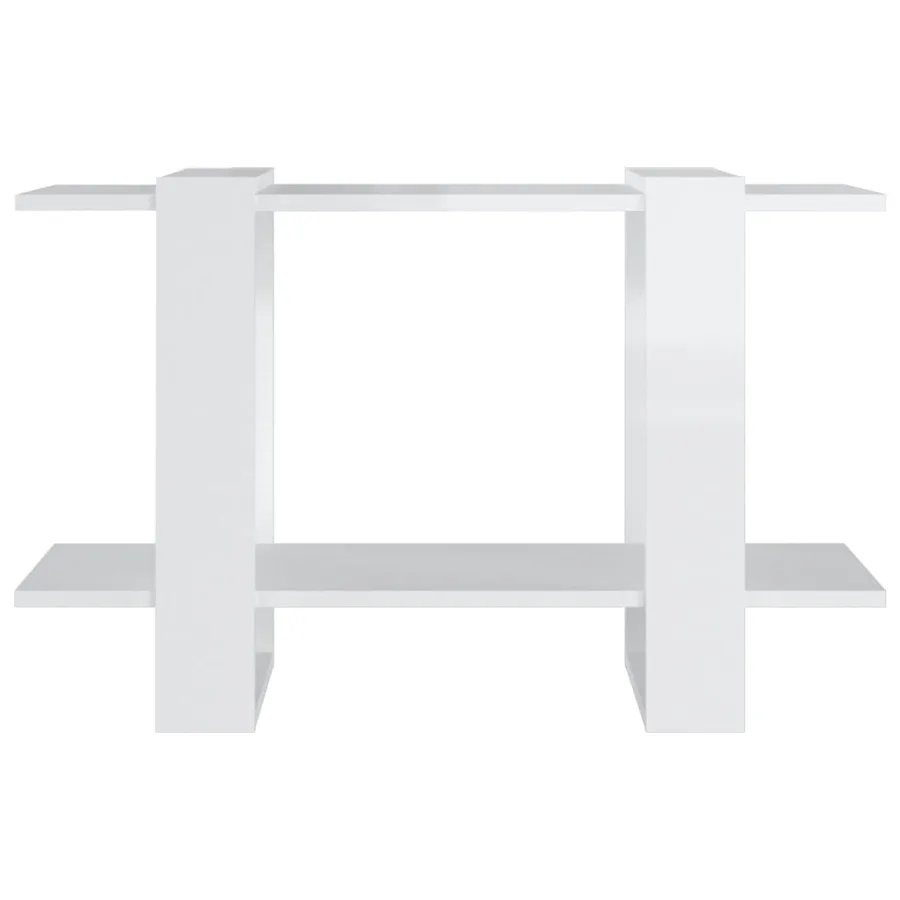Bibliothèque/Séparateur de pièce Blanc brillant 80x30x51 cm - 5