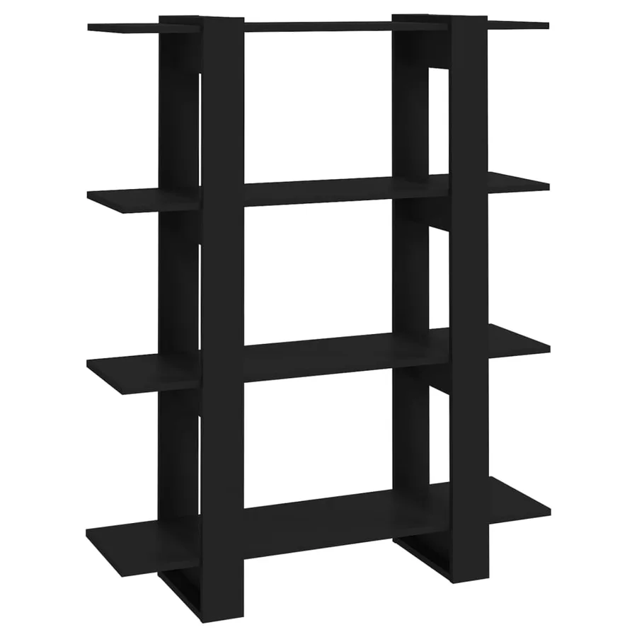 Bibliothèque/Séparateur de pièce Noir 100x30x123,5 cm - 2
