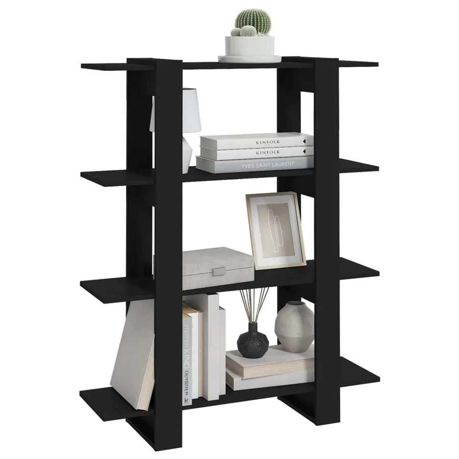 Bibliothèque/Séparateur de pièce Noir 100x30x123,5 cm - 5