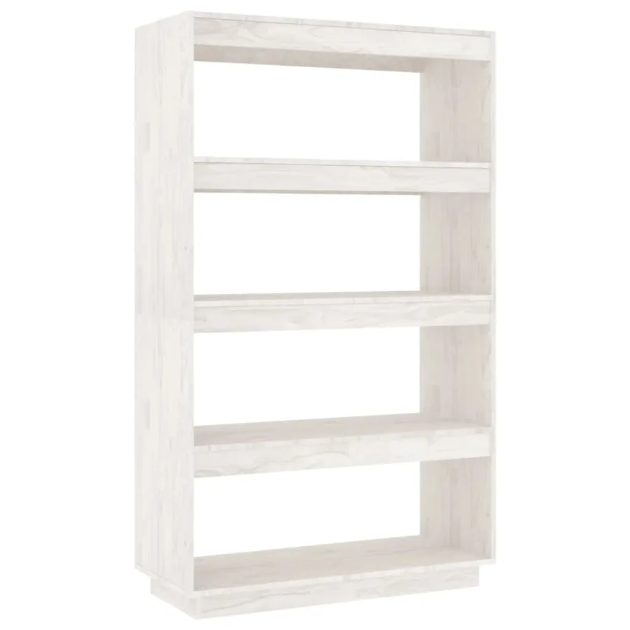 Bibliothèque/Séparateur de pièce Blanc 80x35x135 cm Pin massif - 2