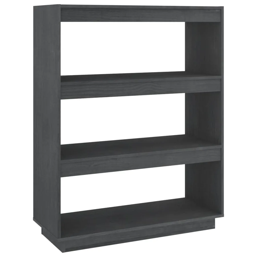 Bibliothèque/Séparateur de pièce Gris 80x35x103 cm Pin massif - 2