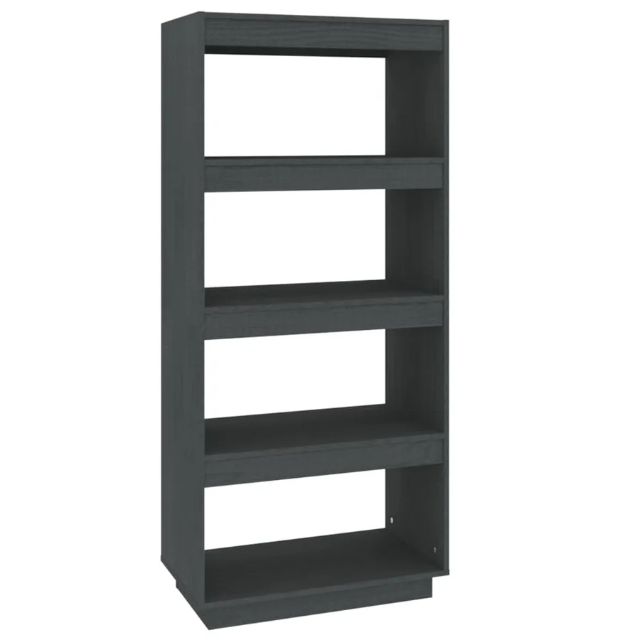 Bibliothèque/Séparateur de pièce Gris 60x35x135 cm Pin massif - 2