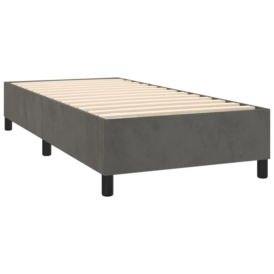 Sommier à lattes de lit avec matelas Gris foncé 100x200 cm - 4