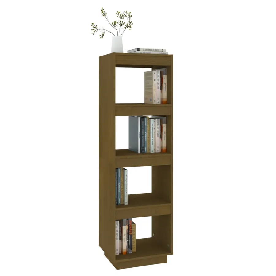 Bibliothèque/Séparateur de pièce Marron miel 40x35x135 cm Pin - 4