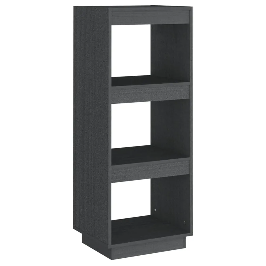 Bibliothèque/Séparateur de pièce gris 40x35x103 cm pin massif - 2