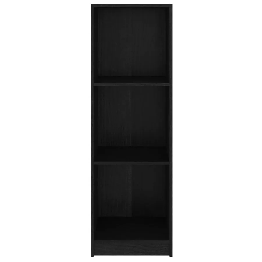 Bibliothèque/Séparateur de pièce Noir 36x33x110 cm Pin massif - 5