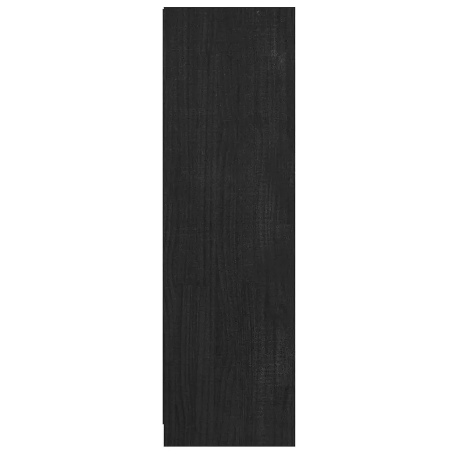 Bibliothèque/Séparateur de pièce Noir 36x33x110 cm Pin massif - 6