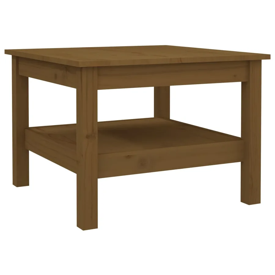 Table basse Marron miel 55x55x40 cm Bois massif de pin - 2