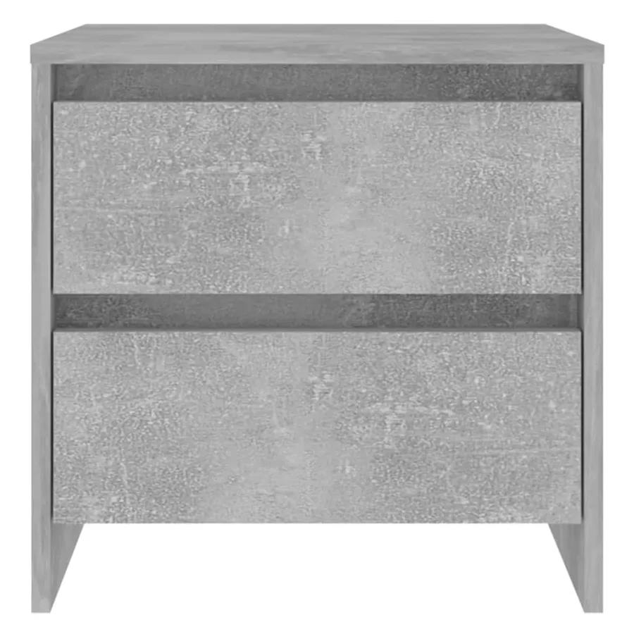 Table de chevet gris béton 45x34,5x44,5 cm bois d’ingénierie - 3