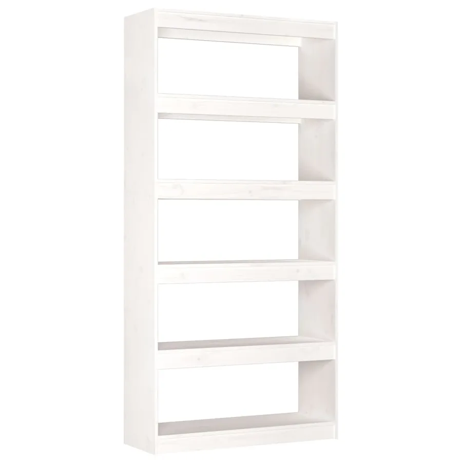 Bibliothèque/Séparateur de pièce Blanc 80x30x167,4cm Pin massif - 2
