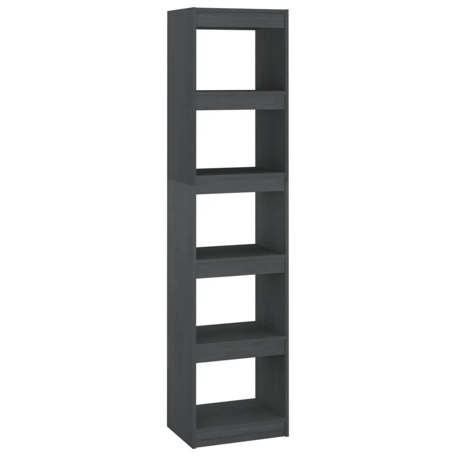 Bibliothèque/Séparateur de pièce Gris 40x30x167,5 cm Pin massif - 2