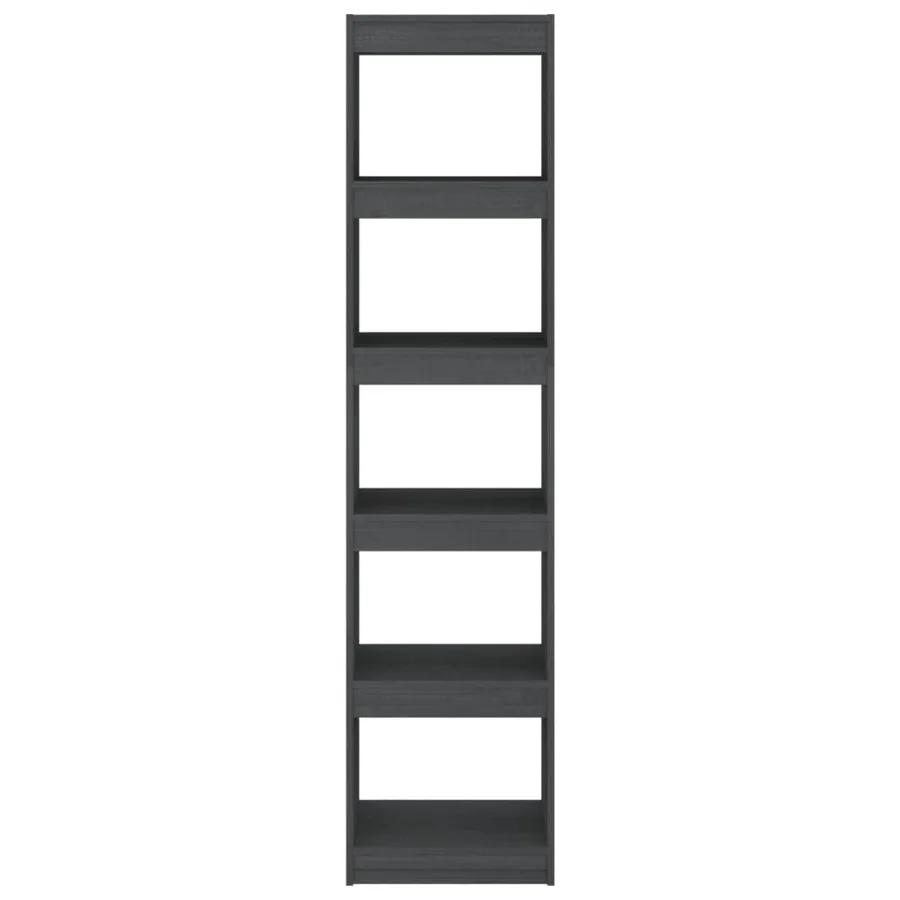 Bibliothèque/Séparateur de pièce Gris 40x30x167,5 cm Pin massif - 5