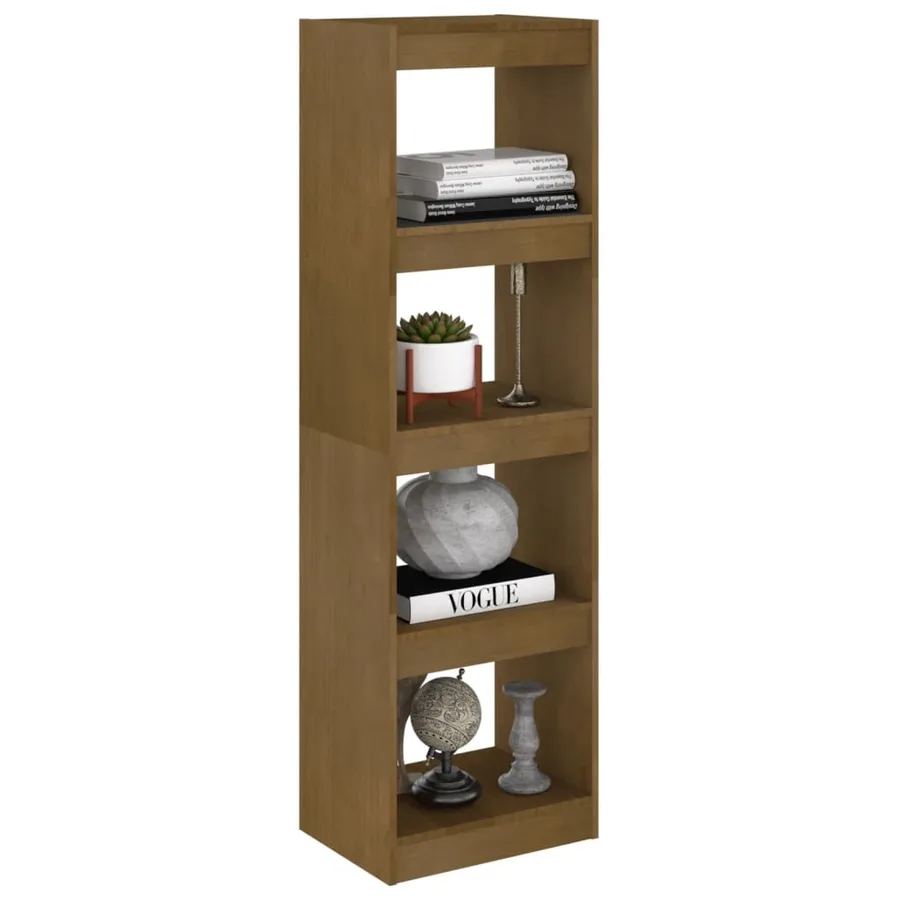 Bibliothèque/Séparateur de pièce Marron miel 40x30x135,5 cm Pin - 4