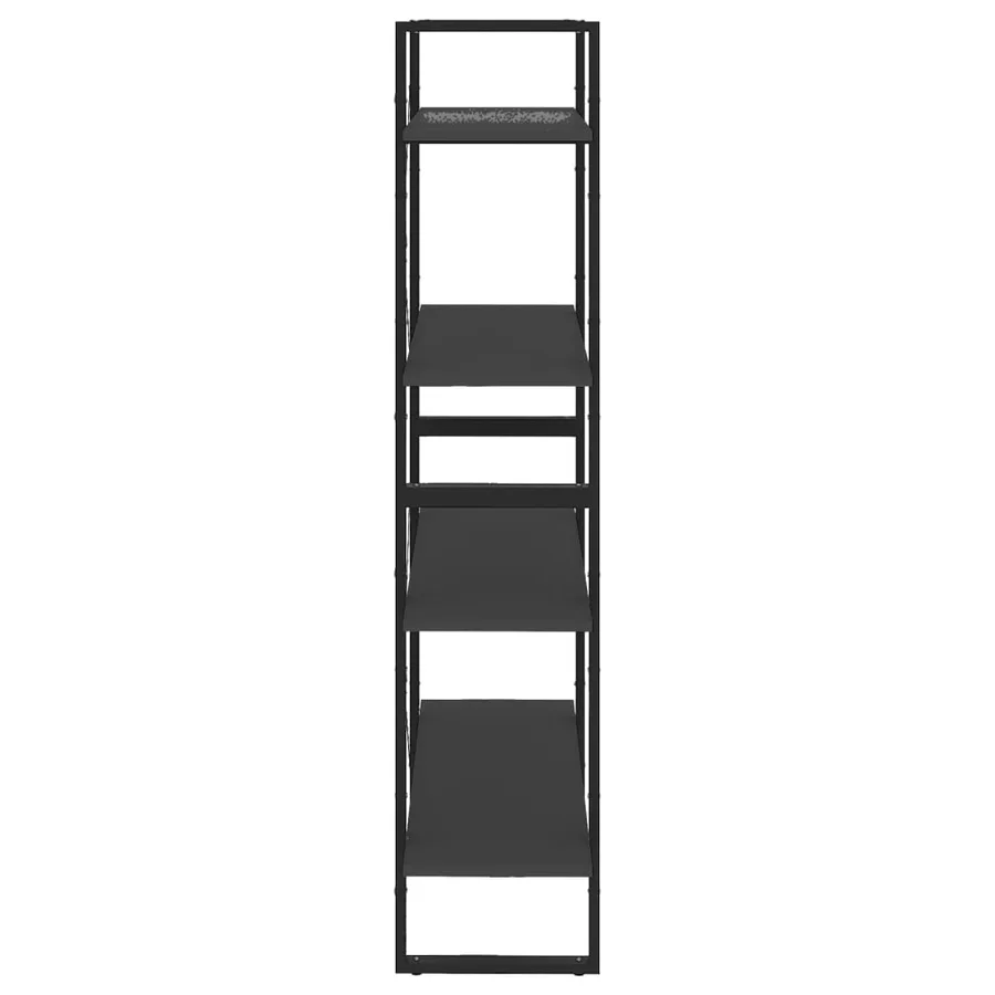 Bibliothèque à 4 niveaux gris 80x30x140 cm bois d'ingénierie - 6