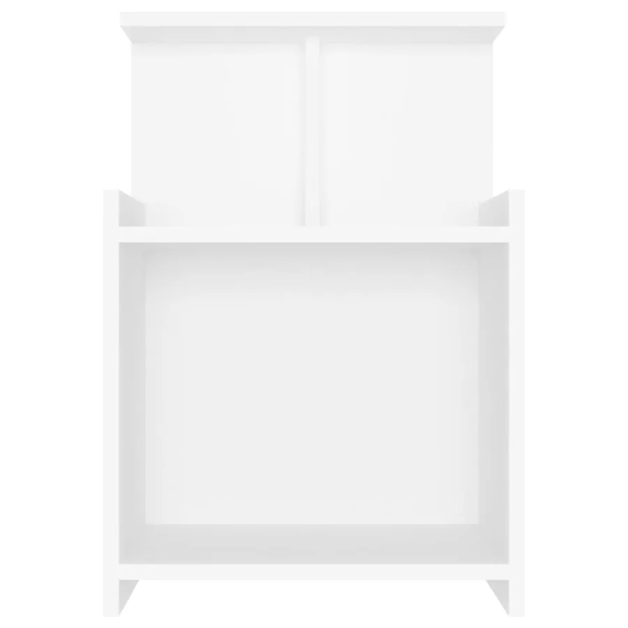 Tables de chevet 2 pcs Blanc 40x35x60 cm Aggloméré - 4