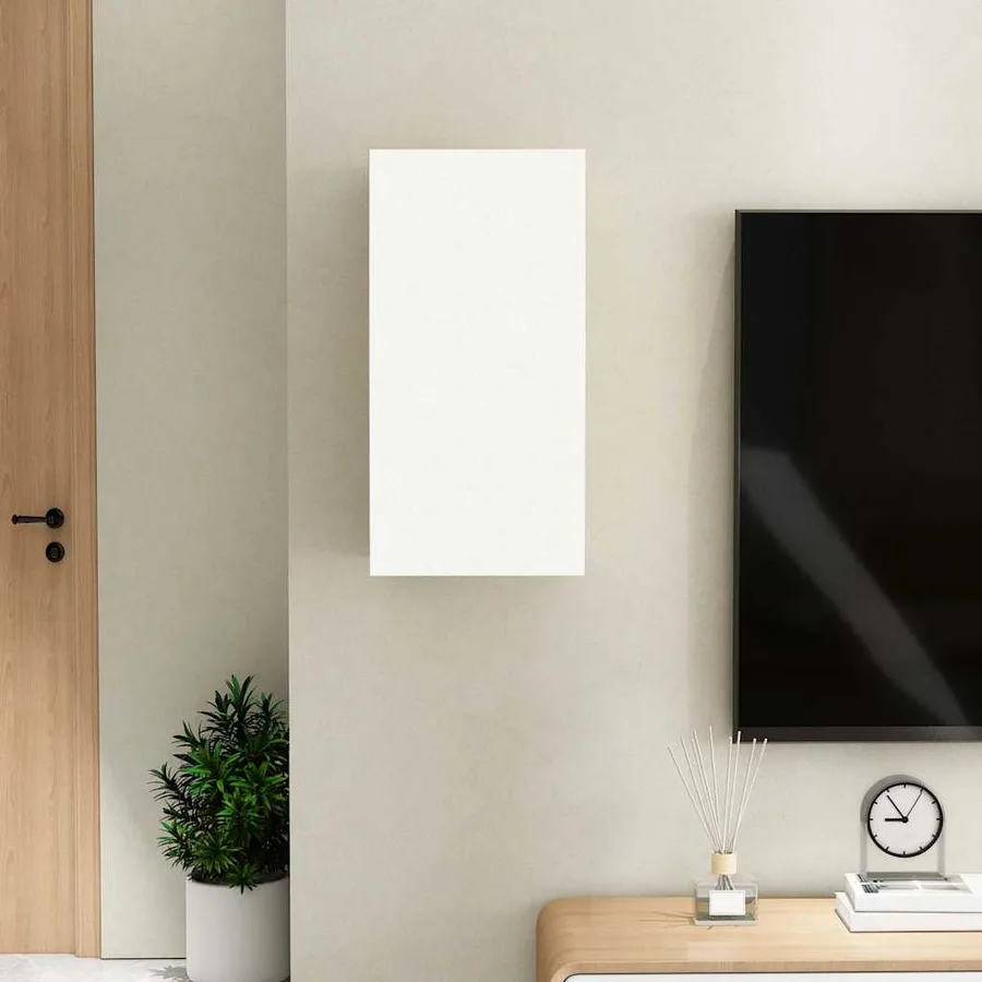 Meuble TV Blanc et chêne sonoma 30,5x30x60 cm Bois d’ingénierie - 5