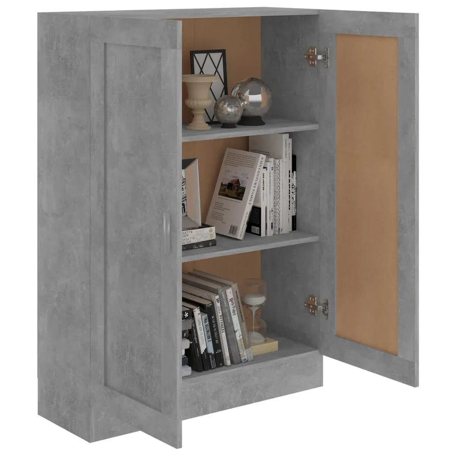 Bibliothèque Gris béton 82,5x30,5x115 cm Bois d'ingénierie - 7