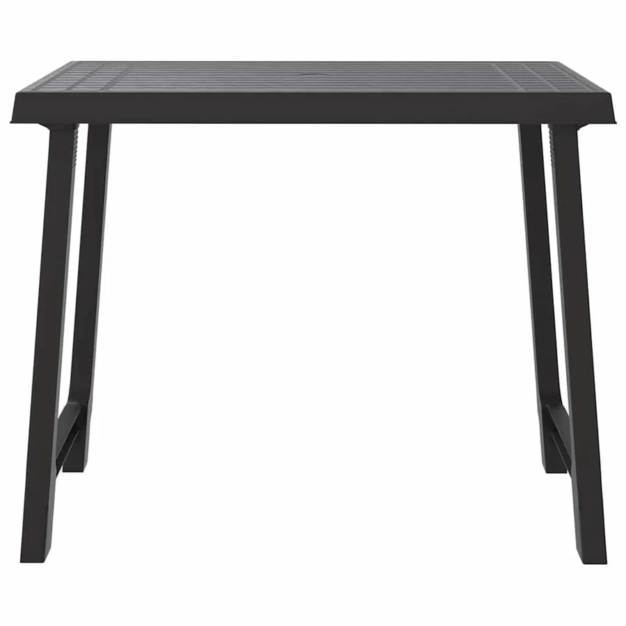 Table de camping anthracite 79x56x64 cm PP aspect de bois - 3