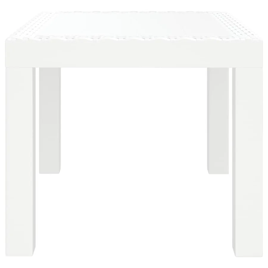 Table de jardin blanc 59x47x40 cm PP - 4