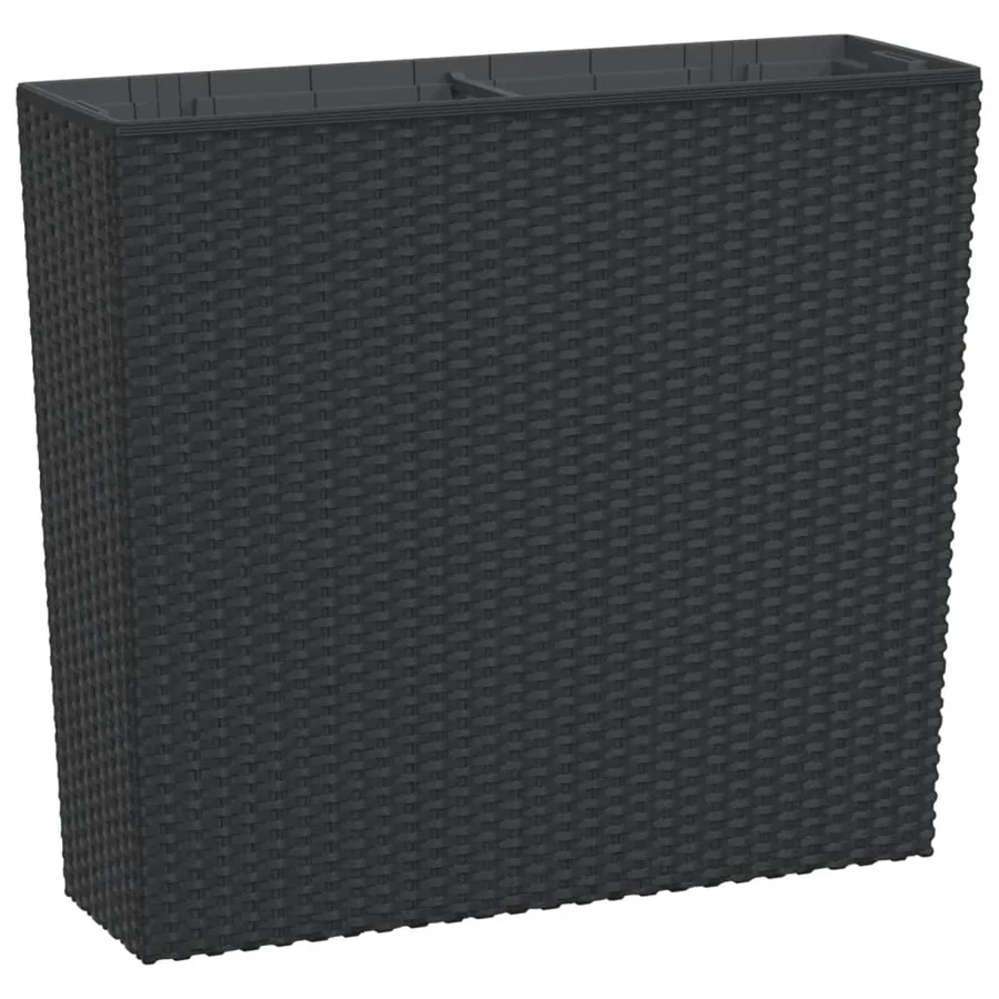 Jardinière et intérieur amovible anthracite 12 /44 L rotin PP - 2