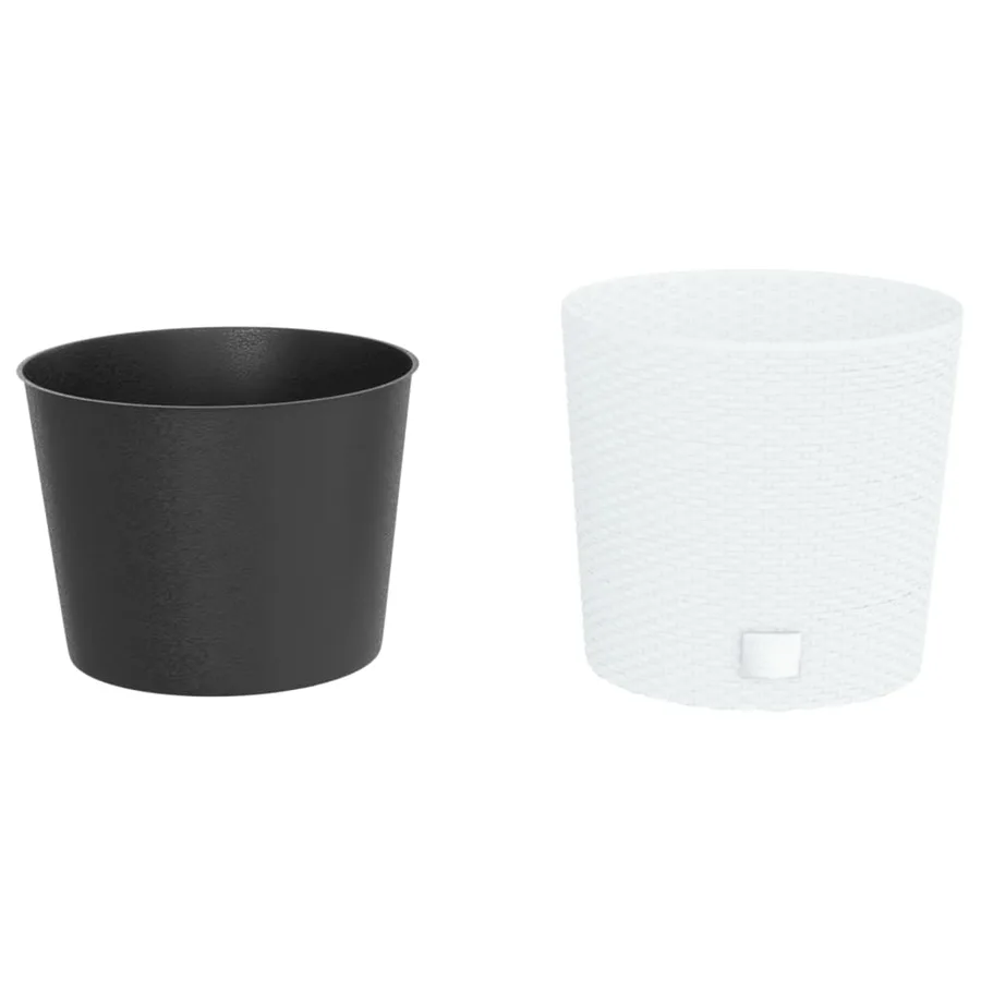 Jardinière et intérieur amovible blanc 15 /15,3 L rotin PP - 3