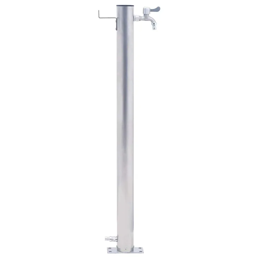 Colonne à eau de jardin 60 cm acier inoxydable rond - 3