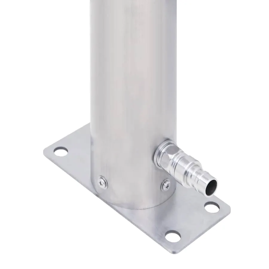 Colonne à eau de jardin 60 cm acier inoxydable rond - 5