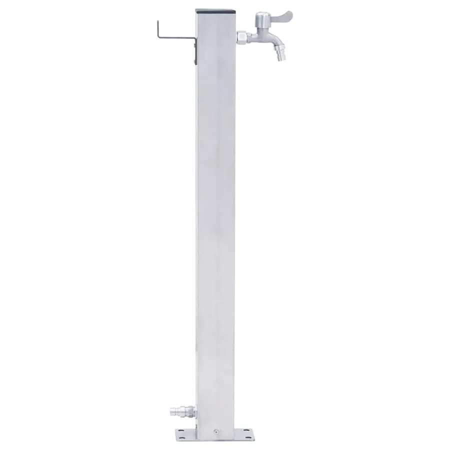 Colonne à eau de jardin 100 cm acier inoxydable carré - 3