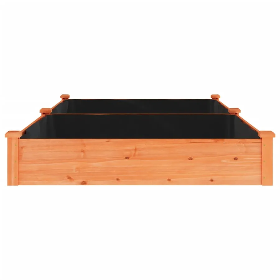 Lit surélevé de jardin doublure 240x120x25 cm bois massif sapin - 5
