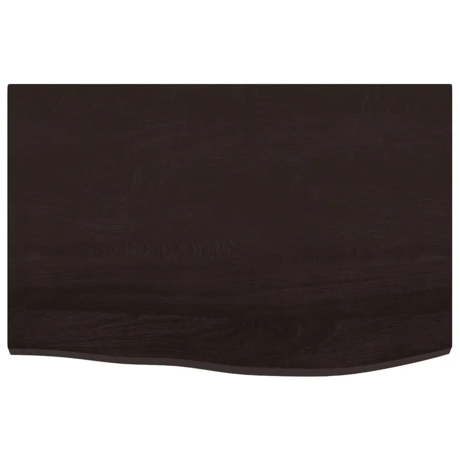 Étagère murale marron foncé 60x40x2 cm bois chêne massif traité - 4