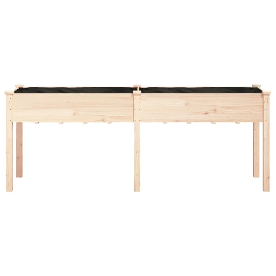 Jardinière avec doublure 203x53x76 cm bois massif de sapin - 4