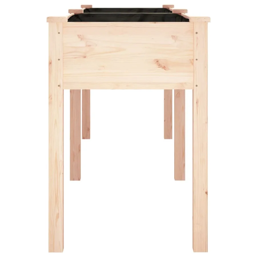 Jardinière avec doublure 203x53x76 cm bois massif de sapin - 5
