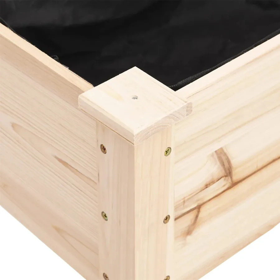 Jardinière avec doublure 203x53x76 cm bois massif de sapin - 7