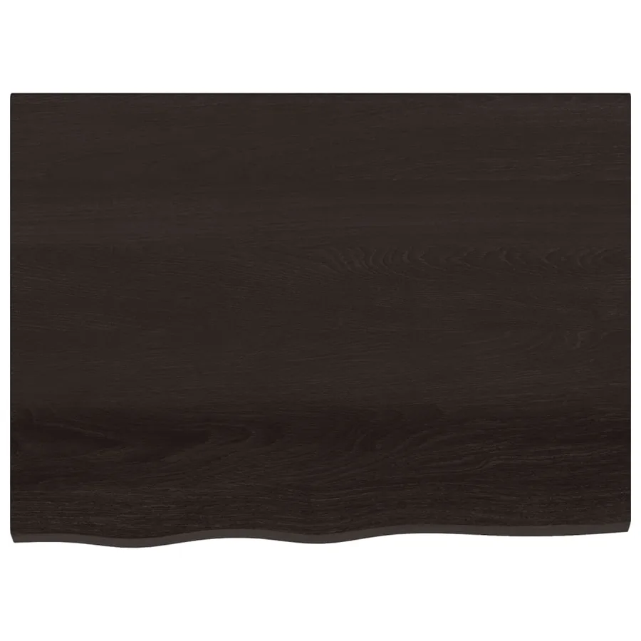 Étagère murale marron foncé bois chêne massif traité - 4