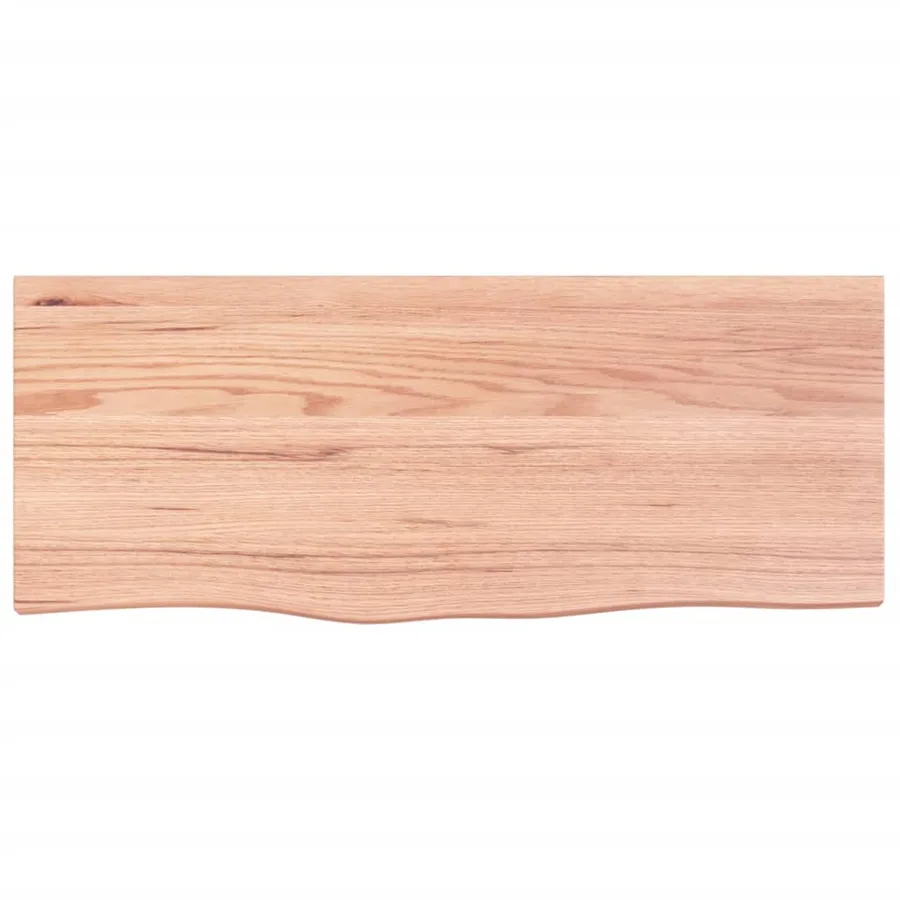 Étagère murale marron clair 100x40x2cm bois chêne massif traité - 4