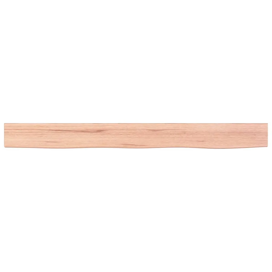 Étagère murale marron clair 100x10x6cm bois chêne massif traité - 4