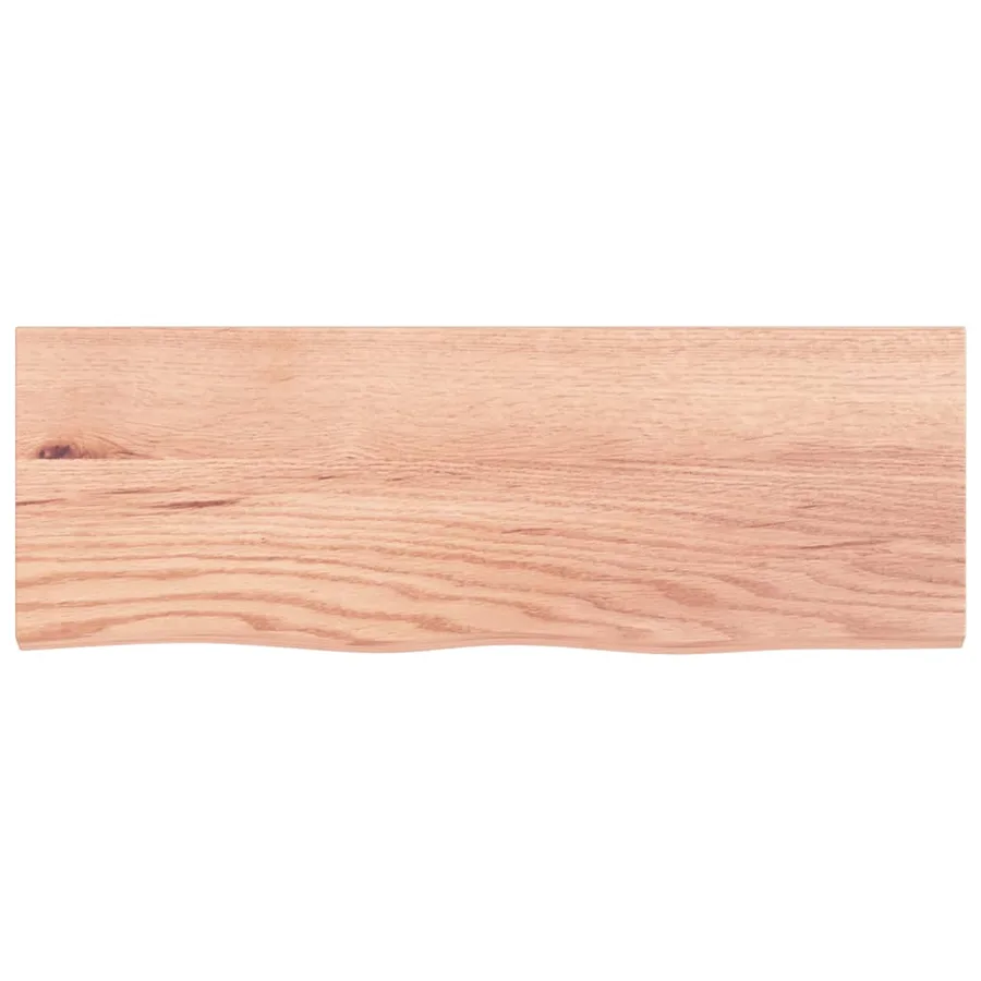 Étagère murale marron clair 80x30x2 cm bois chêne massif traité - 4