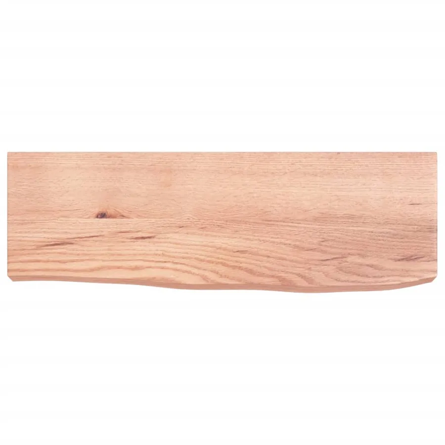 Étagère murale marron clair 60x20x6 cm bois chêne massif traité - 4