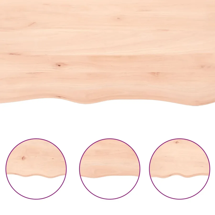 Étagère murale 100x20x4 cm bois de chêne massif non traité - 5