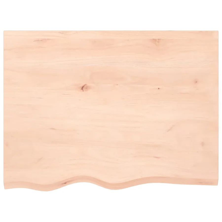 Étagère murale 80x60x(2-6) cm bois de chêne massif non traité - 4