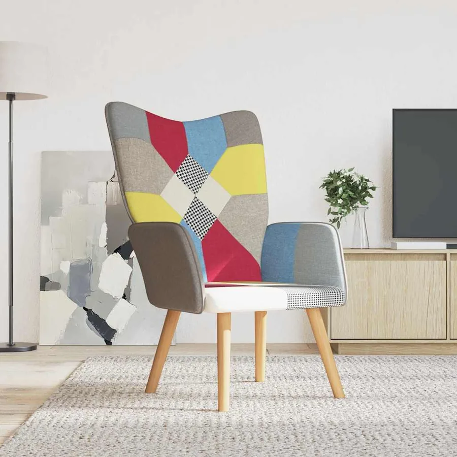 Chaise de relaxation Patchwork Tissu