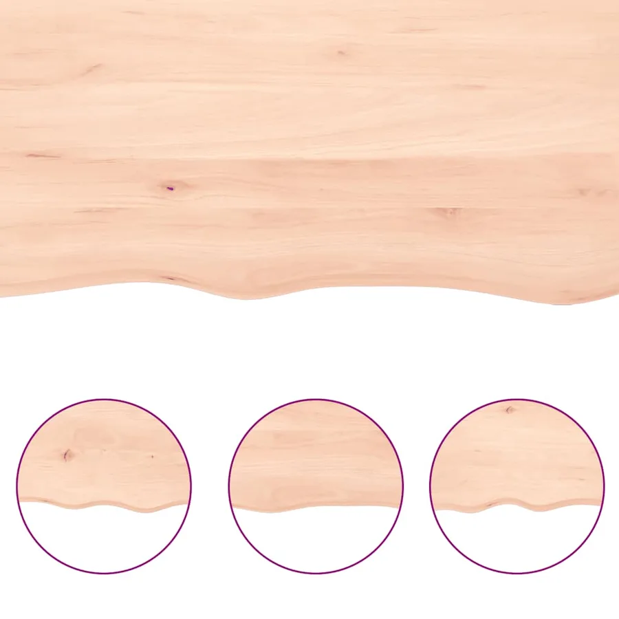 Étagère murale 40x40x(2-6)cm bois de chêne massif non traité - 6