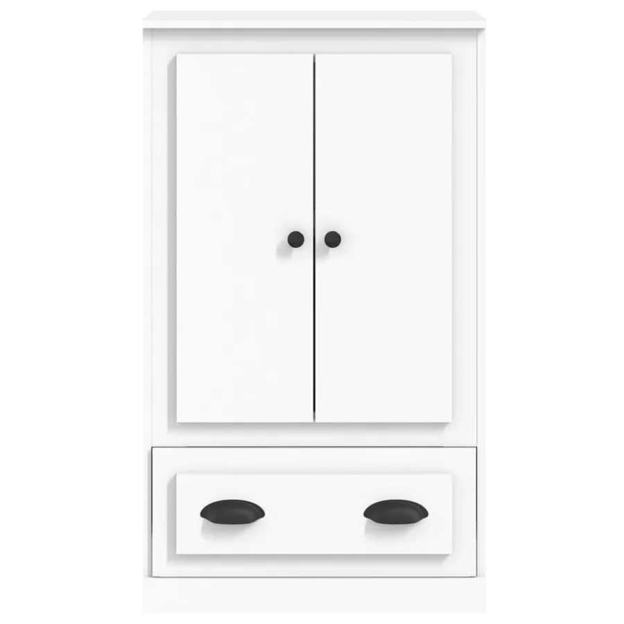 Buffet haut blanc 60x35,5x103,5 cm bois d'ingénierie - 6