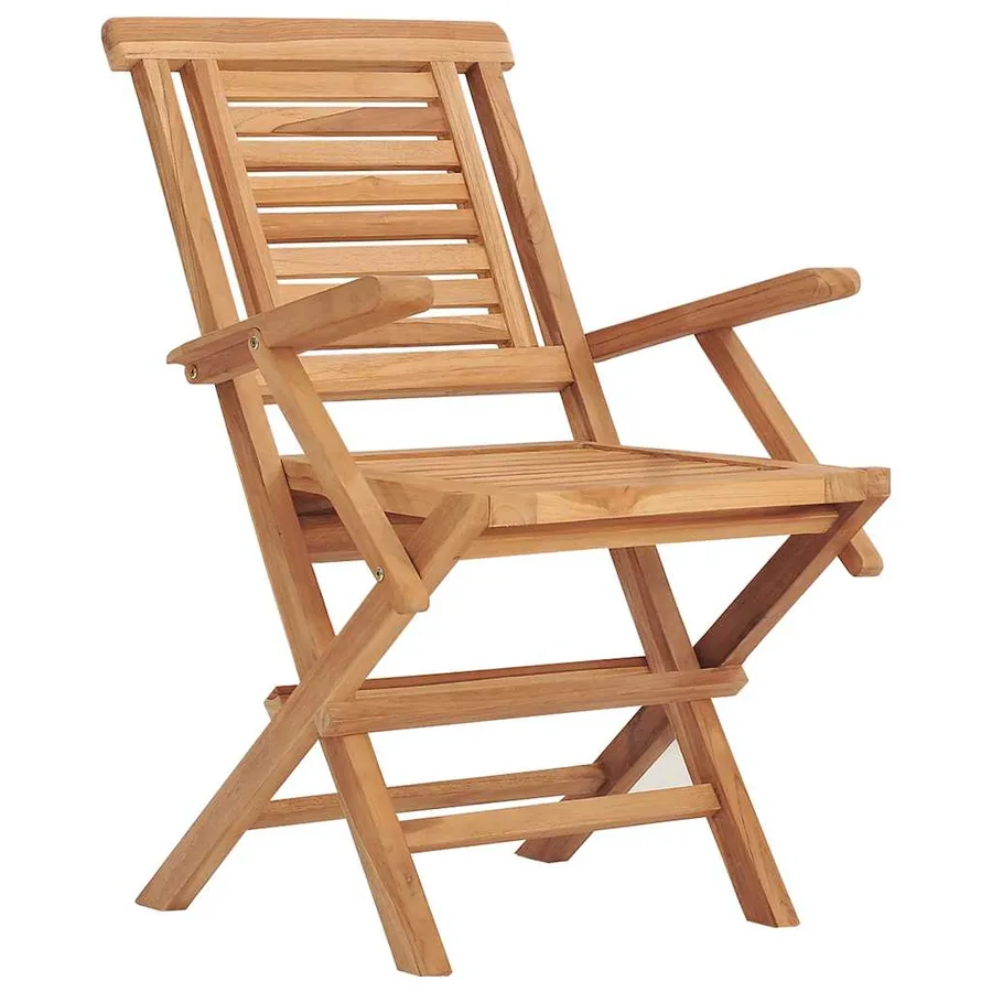 Chaises de jardin pliantes lot de 2 56x63x90cm bois massif teck - 3