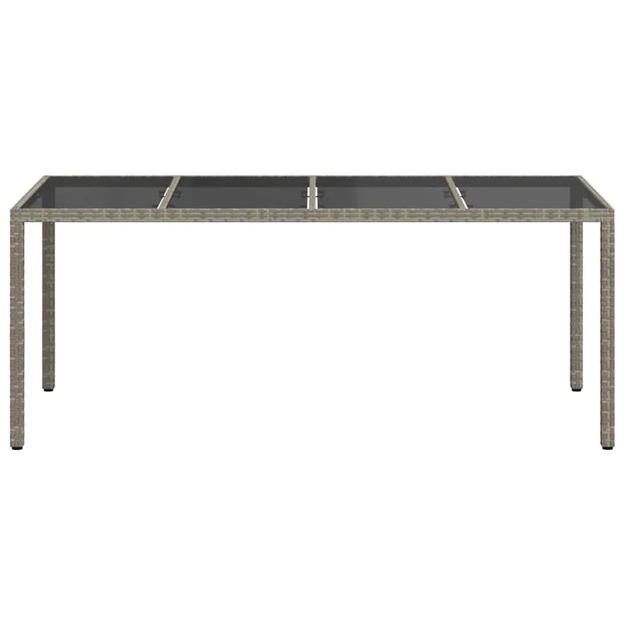 Table de Jardin Gris 190 x 90 x 75 cm polyrotin - 3
