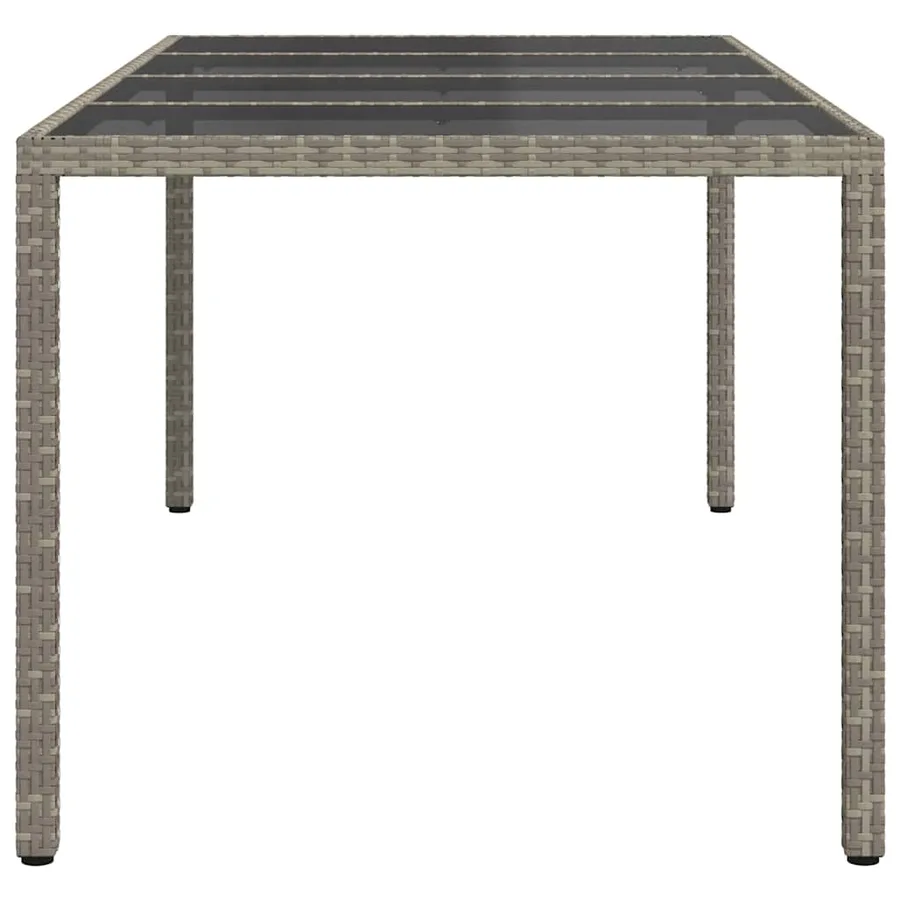 Table de Jardin Gris 190 x 90 x 75 cm polyrotin - 4