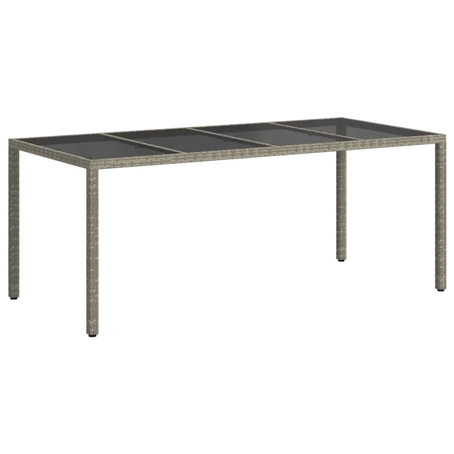 Table de Jardin Gris 190 x 90 x 75 cm polyrotin - 5